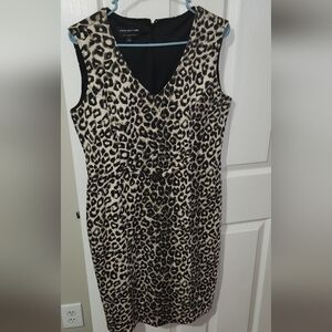 Jones New York Animal Print Midi Dress